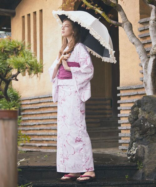 Maison de FLEUR 遮光&UV CUT フリル傘 日傘 ピンク Maison de FLEUR 傘 遮光&UV CUT フリル傘 レディース