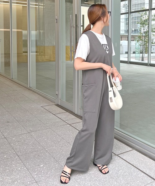 mo‼️un number 「DODO」前後2way美脚サロペット DODO】前後2WAYダブルジョーゼットサロペット – un number