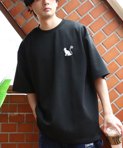 てちゃ 8（eight） tシャツ flower cat刺繍 ポンチTシャツ メンズ レディース
