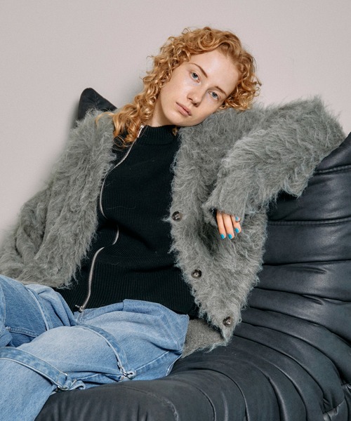 MAISON SPECIAL」 ニットカーディガン FREE グレー レディース