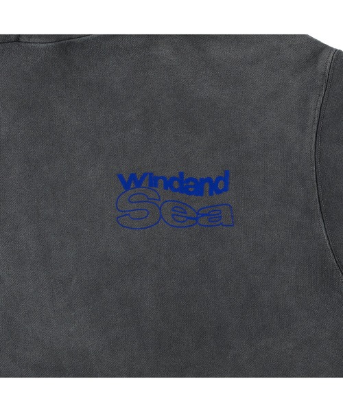 【美品】ウィンダンシー プルオーバーパーカー ロゴプリント グレー Lサイズ WIND AND SEA(ウィンダンシー) SEA HOODED SWEATSHIRT KNIT