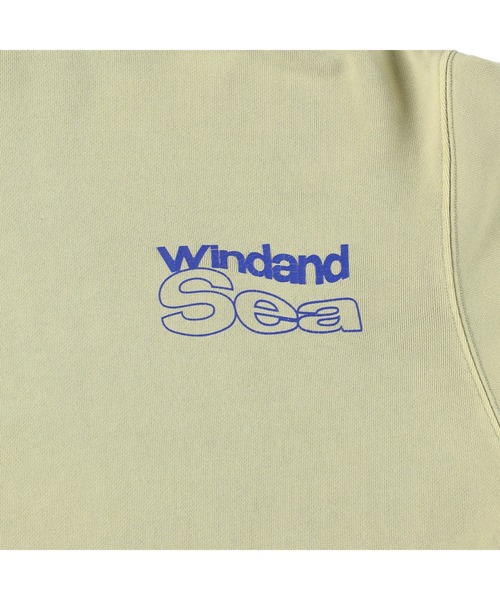 【美品】ウィンダンシー プルオーバーパーカー ロゴプリント グレー Lサイズ WIND AND SEA(ウィンダンシー) SEA HOODED SWEATSHIRT KNIT