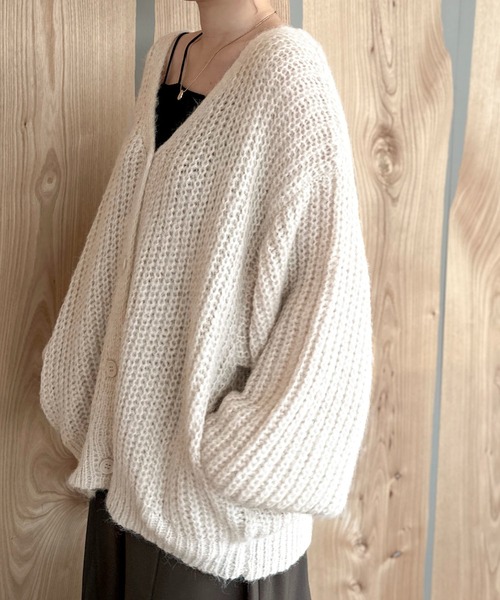「apres jour clair」 ニットカーディガン X-LARGE アイボリー レディース_画像7