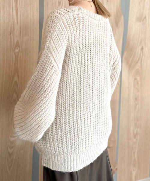 「apres jour clair」 ニットカーディガン X-LARGE アイボリー レディース_画像9