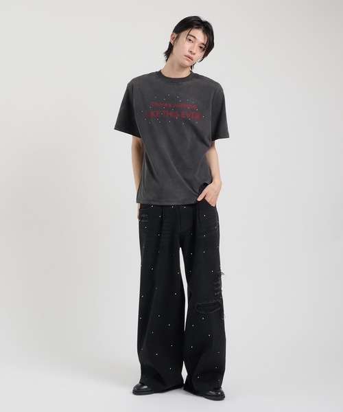 Perushu /シルバースタッズリジットデニム SILVER STUDDED RIGID DENIM/シルバースタッズリジットデニム