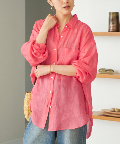 ブラウス シャツ PURE RAMIE WASHED シャツ レディース PURE RAMIE WASHED シャツ（シャツ／ブラウス）｜Plage