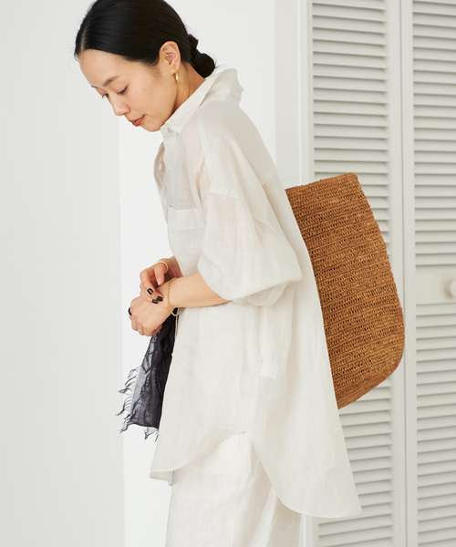 plage ブラウス シャツ PURE RAMIE SHEER レディース : ZOZOTOWN