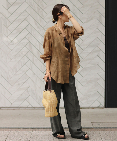plage PURE RAMIE SHEER シャツ PURE RAMIE SHEER シャツ（シャツ／ブラウス）｜Plage