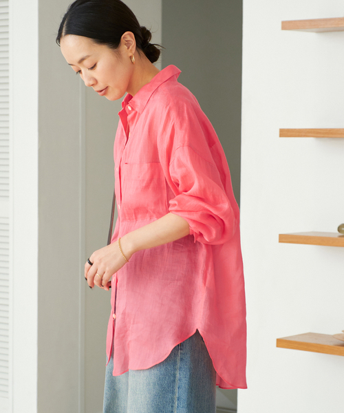 ブラウス シャツ PURE RAMIE WASHED シャツ レディース PURE RAMIE WASHED シャツ（シャツ／ブラウス）｜Plage