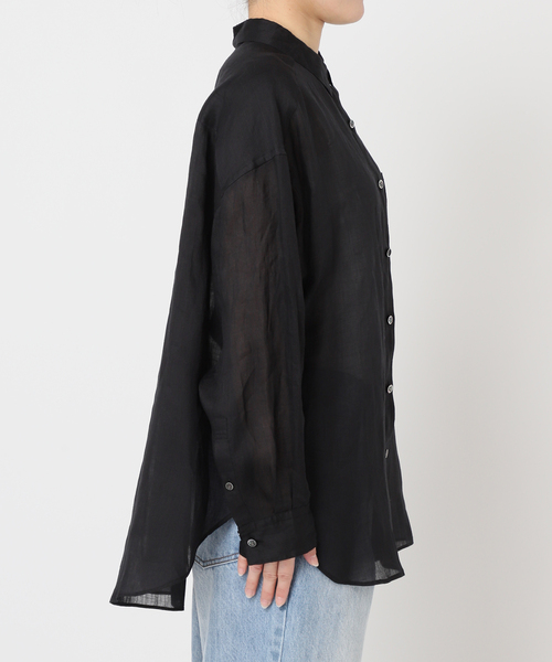 プラージュ Plage PURE RAMIE SHEER シャツ （ブラウン
