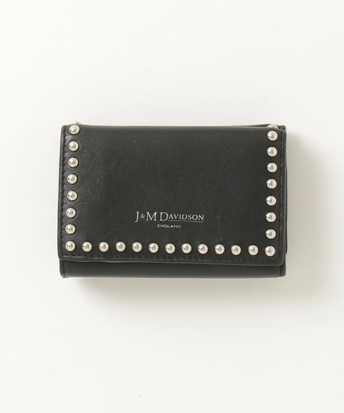 新品未使用✨ J&M DAVIDSON レザー スタッズ 三つ折り 財布 J&M Davidson 「J&M DAVIDSON 」 スタッズ 三つ折り 財布