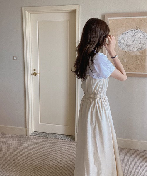 「LAUIR」 キャミソールワンピース MEDIUM ブラック レディース_画像5