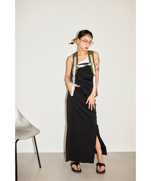 OMMO（オーエムエムオー） ワンピース TUCK BARE I LINE OP : ZOZOTOWN