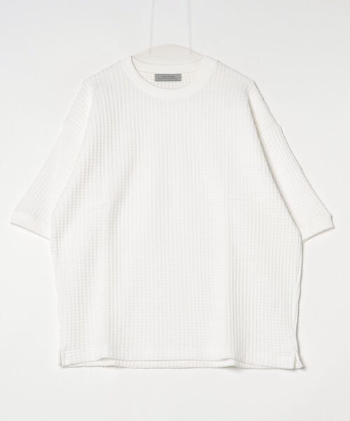 「NANO universe」 半袖Tシャツ L ホワイト メンズ