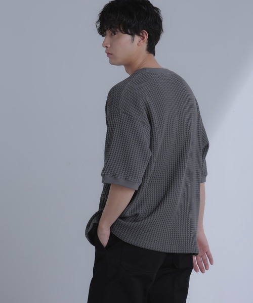 「NANO universe」 半袖Tシャツ L ホワイト メンズ