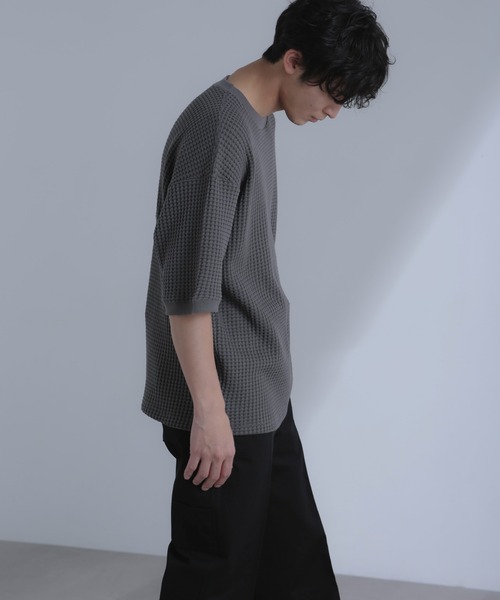 「NANO universe」 半袖Tシャツ L ホワイト メンズ