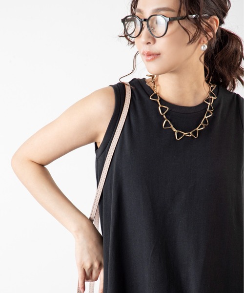 ワンピース 「カップ付き＆汗ジミ防止」快適なのに女っぽい！広がるシルエットで体型カバーもなカップ付きワンピ！！動きに合わせて揺れる美フレアと抜け感が | MILLION CARATS | 22