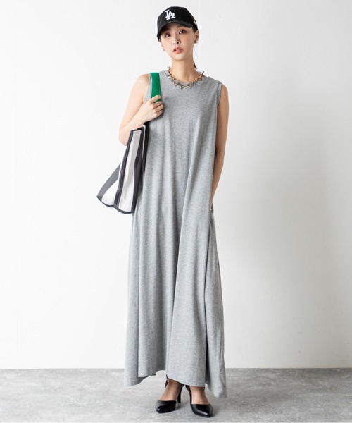 ワンピース 「カップ付き＆汗ジミ防止」快適なのに女っぽい！広がるシルエットで体型カバーもなカップ付きワンピ！！動きに合わせて揺れる美フレアと抜け感が | MILLION CARATS | 28