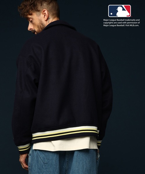 SKOOKUM（スクーカム） スタジャン L ネイビー メンズ : ZOZOTOWN