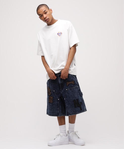 AVIREX LEATHER PATCH DENIM SHORTSありんこ LEATHER PATCH DENIM SHORTS | AVIREX（アヴィレックス