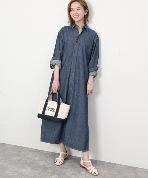 SLOBE IENA 「SLOBE IENA」 シャツワンピース FREE ネイビー SLOBE IENA 「SLOBE IENA」 シャツワンピース FREE ネイビー