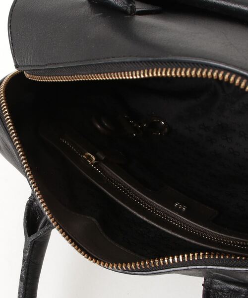 Anya Hindmarch バサースト ブラック レザーハンドバッグ 2way Anya Hindmarch バサースト ブラック レザーハンドバッグ 2way
