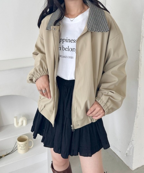 SOLLON.（ソルロン） ブルゾン アウター チェックカラーブルゾン