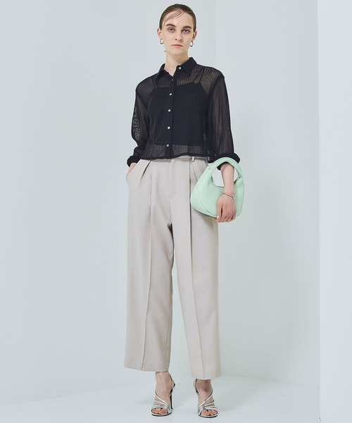 STUDIOUS / 長袖シャツ/FREE/ポリエステル/BLK/123400002 STUDIOUS（ステュディオス） 長袖シャツ FREE ブラック レディース