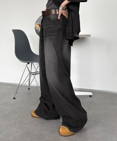 「sedacle」 加工デニムパンツ SMALL オフホワイト レディース_画像4