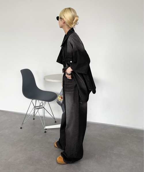 「sedacle」 加工デニムパンツ SMALL オフホワイト レディース_画像6