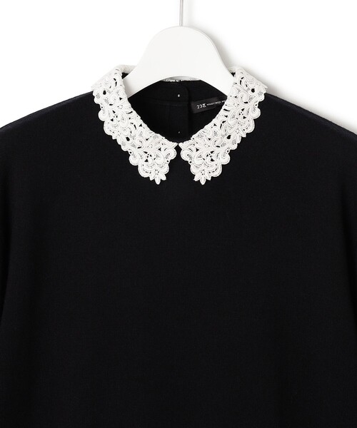 23区（ニジュウサンク） ニット セーター 「洗える」エンブロイダリー