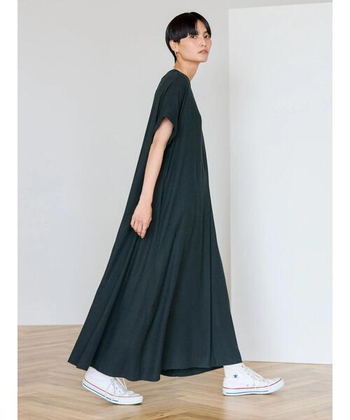 「AMERICAN HOLIC」 半袖ワンピース M グレイッシュベージュ レディース_画像8