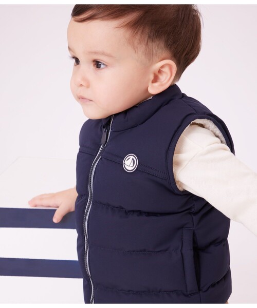 PETIT BATEAU（プチバトー） ベスト リバーシブルキルティングベスト