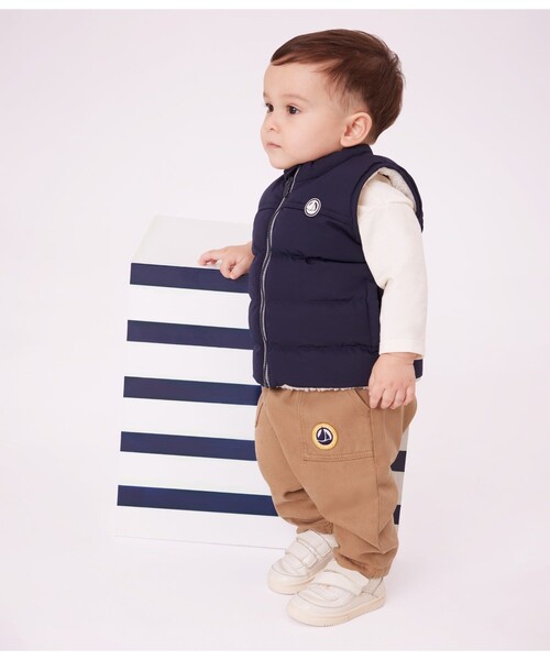 PETIT BATEAU（プチバトー） ベスト リバーシブルキルティングベスト