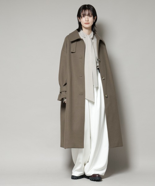 完売品⭐︎アタッチメント ウール ステンカラーコート 比翼 ミドル丈 即完売注意 ウールデクステンカラーコート(コート)｜LOVELESS(ラブレス)の