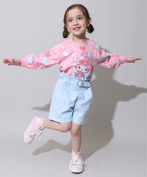 sanrio（サンリオ） tシャツ スイーツ総柄ロンT 1038K キッズ 子供服