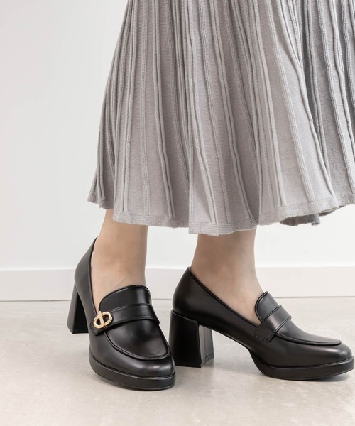 ランダ（RANDA）/＜25秋冬新作＞【22．5−25．5】ゴールドバックルストームローファー RANDA（ランダ） ローファー ゴールドバックルストームローファー