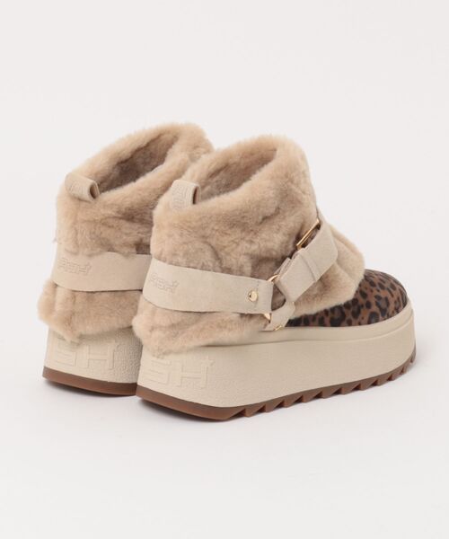 ASH アッシュ ショートブーツ スエード　ベージュ　ボア ASH（アッシュ） ブーツ ASH/アッシュ「MOONRISE」厚底ファー