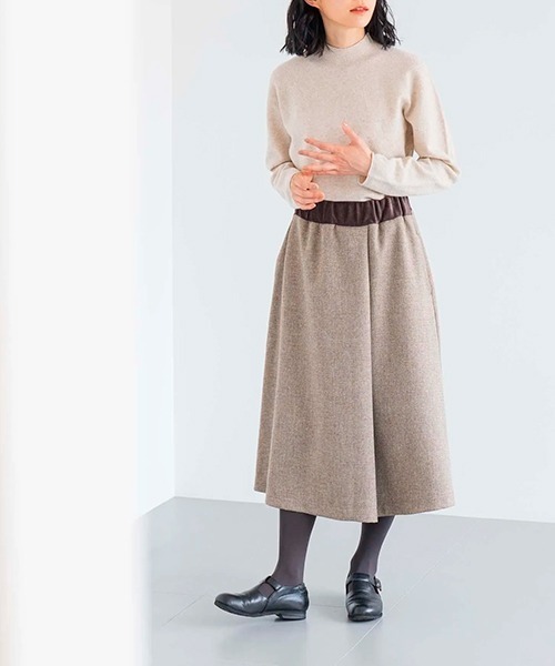 スカート D. D スカート ポリエステルツイードのタックスカート : ZOZOTOWN Yahoo