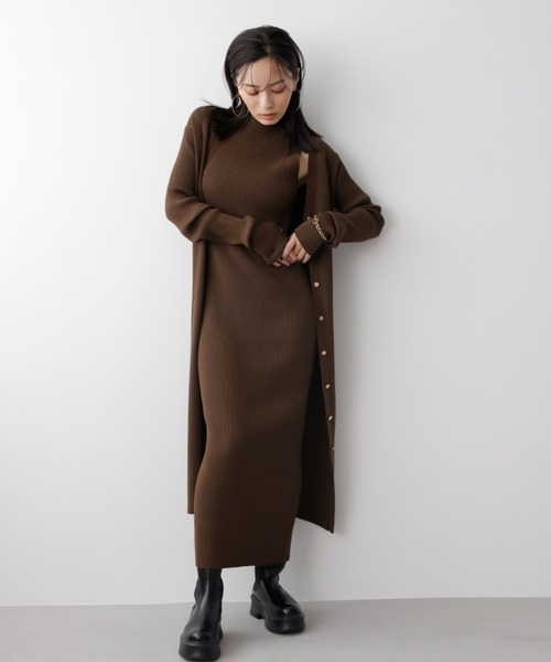 anuans（アニュアンス） ノースリーブワンピース FREE ベージュ