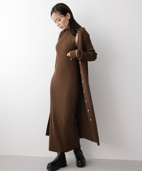 anuans（アニュアンス） ノースリーブワンピース FREE ベージュ