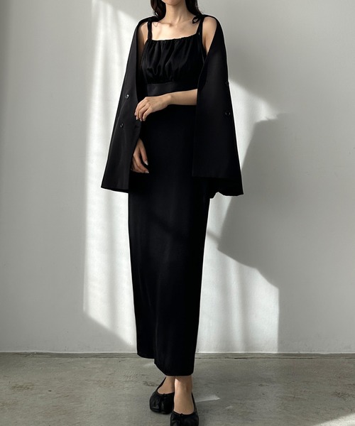 「Louere」 キャミソールワンピース X-LARGE ブラック レディース_画像4