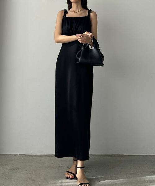 「Louere」 キャミソールワンピース X-LARGE ブラック レディース_画像6