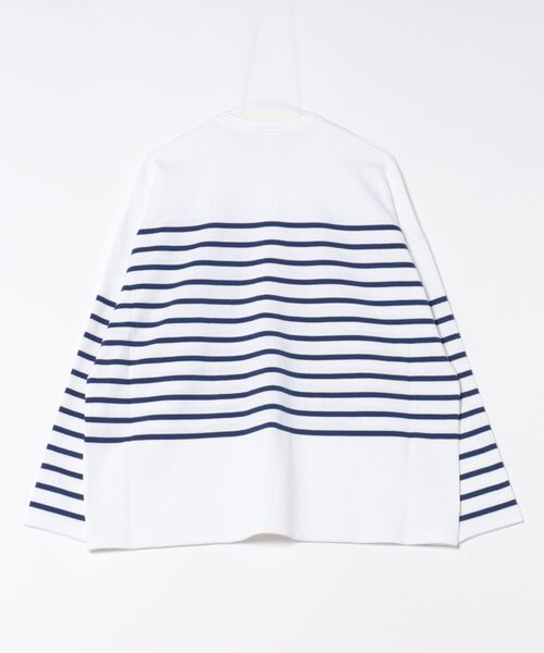 CLANE 白×ネイビー ストライプ 半袖Tシャツ サイズ2 CLANE（クラネ） tシャツ CLANE/クラネ/WIDE HENRU NECK BORDER