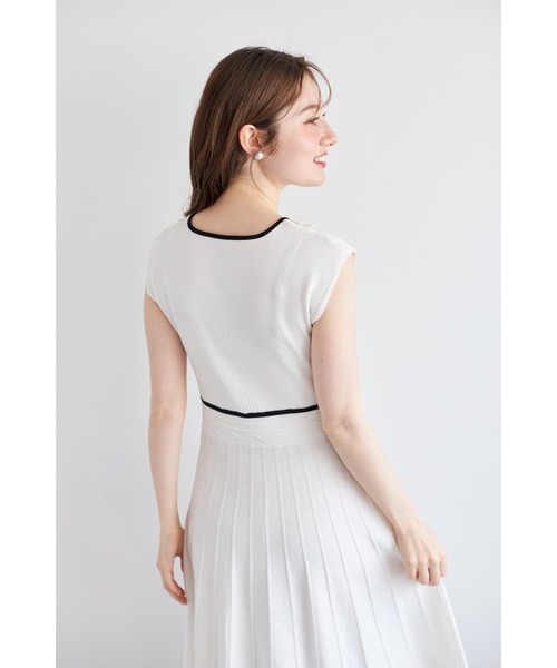 「tocco closet」 ノースリーブワンピース M ラベンダー レディース_画像4