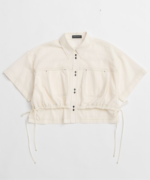 「MAISON SPECIAL」 半袖シャツ FREE アイボリー レディースの画像