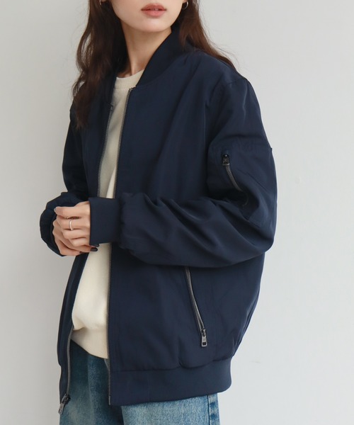 カルバンクラインジーンズ ナイロン フライトジャケット ネイビー M Calvin Klein（カルバン・クライン） ma1 ma-1 「Calvin Klein