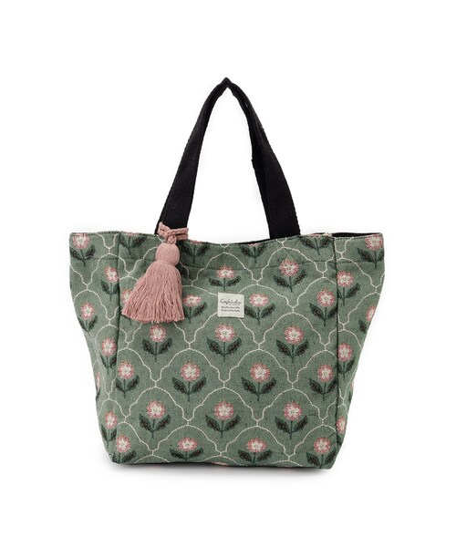 SHOO・LA・RUE トートバッグ インド製ジャカードランチトートバッグ
