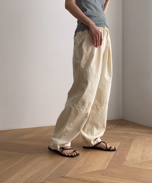 「CANAL JEAN」 イージーパンツ ONE SIZE ベージュ レディース_画像2