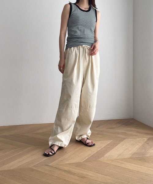 「CANAL JEAN」 イージーパンツ ONE SIZE ベージュ レディース_画像7